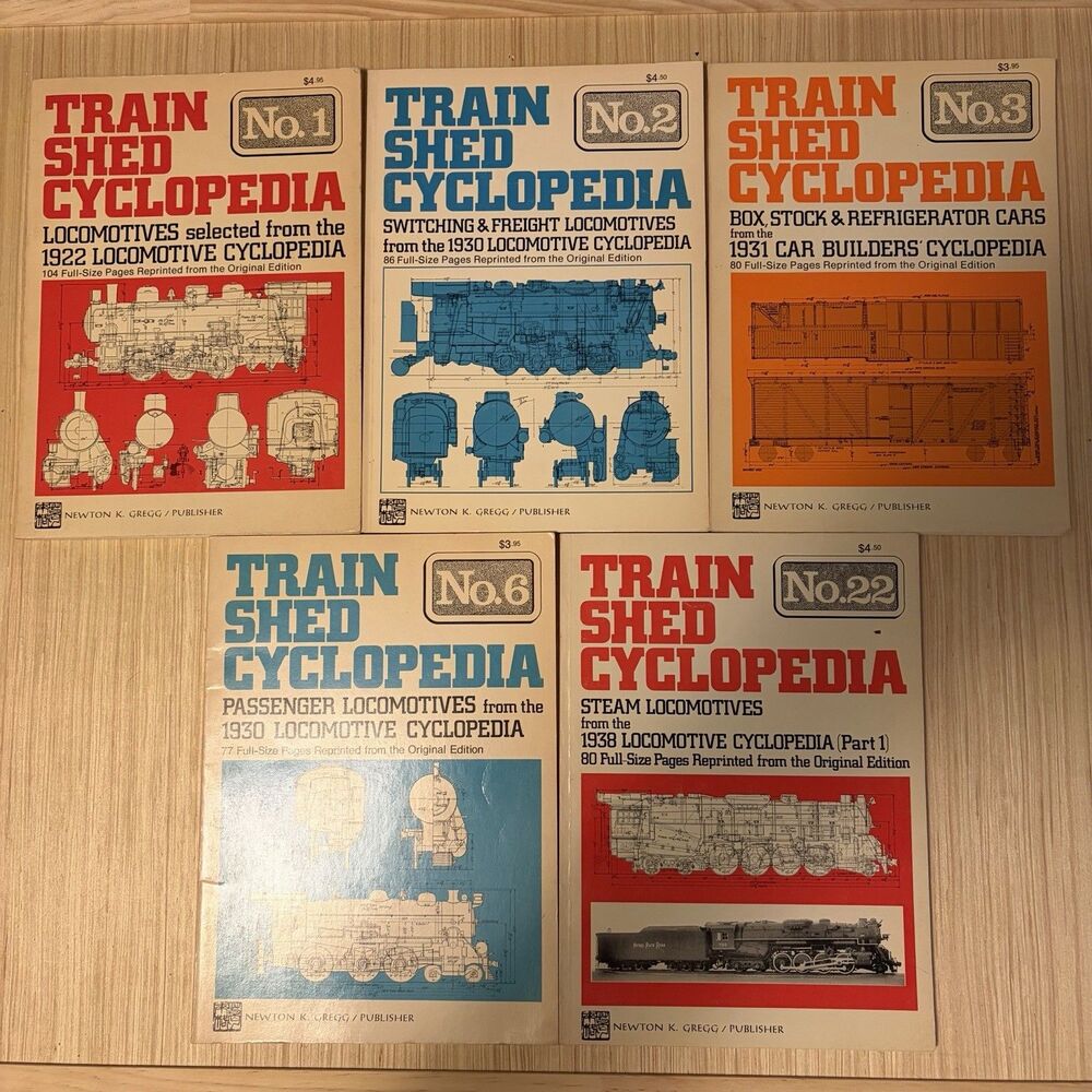 Train Shed Cyclopedia Lot No 1 2 3 6 22 Newton K Gregg Vintage Railroad Locomoti